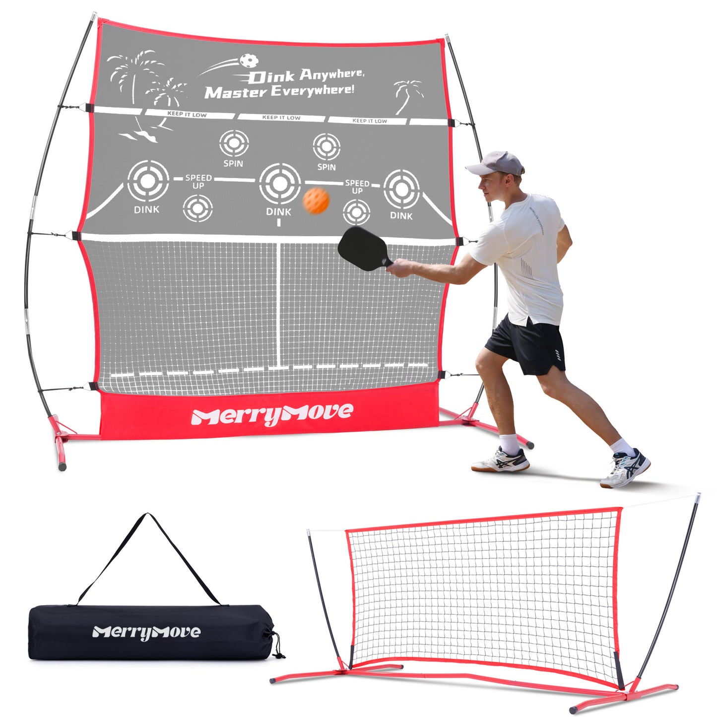 Pickleball Practice Rebounder: 2in1 Pickle Ball Equipment