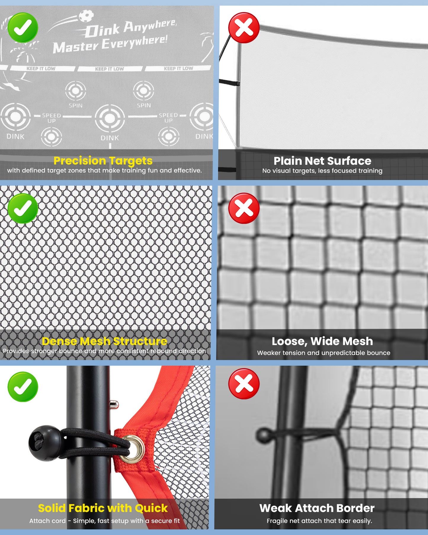 Pickleball Rebounder Practice Net